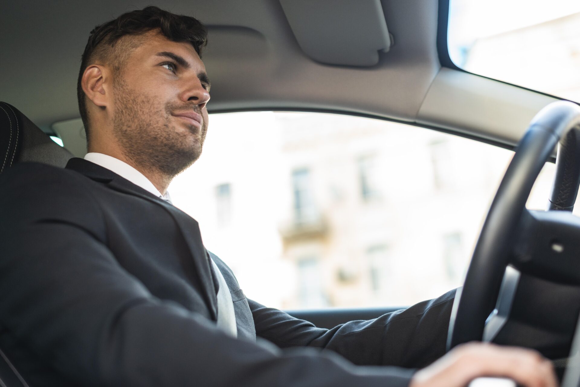 Business man driving